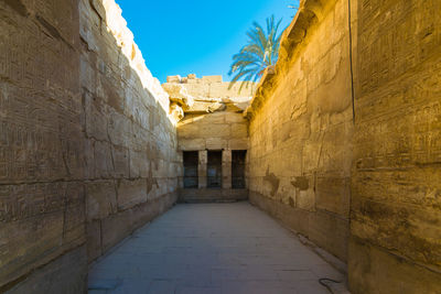 View of narrow alley