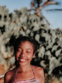 Portrait of a smiling young woman