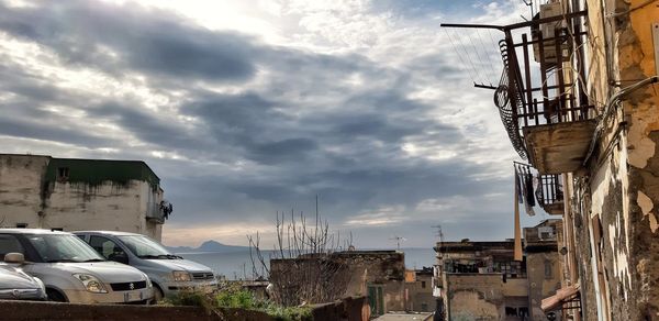 Low angle view of buildings against sky