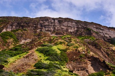 Scenic view of rocky mountains against sky