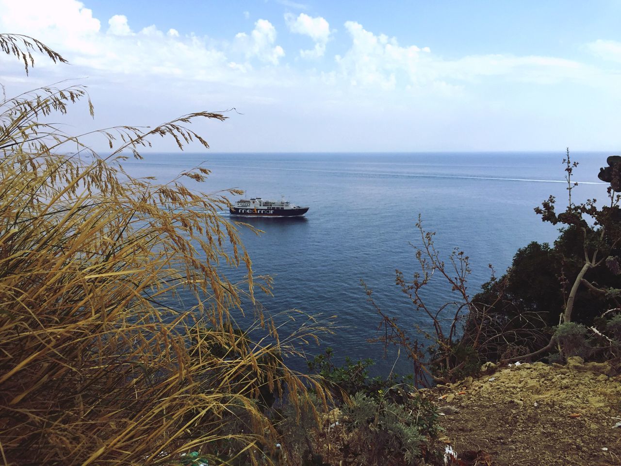 VIEW OF SEA AGAINST CLOUDY SKY