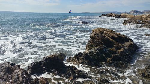 Scenic view of sea against sky