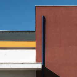 Low angle view of building against clear sky