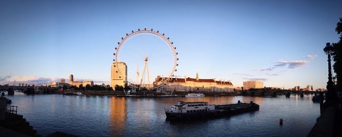 Ferris wheel in river