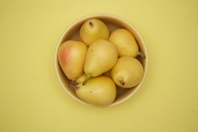 Directly above shot of fruits in bowl