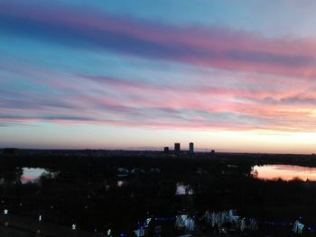 Scenic view of dramatic sky over landscape