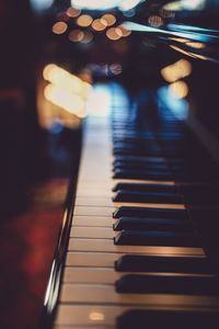 Close-up of piano