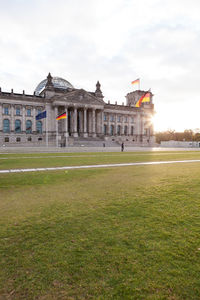 View of historical building against cloudy sky
