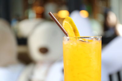 Close-up of drink on table