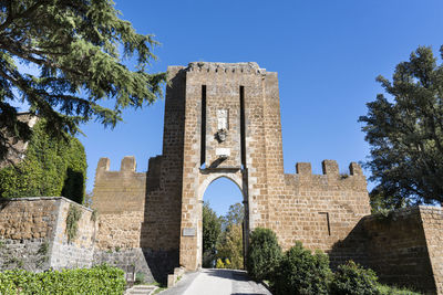 Front view of the rocca gate in the town of orvieto