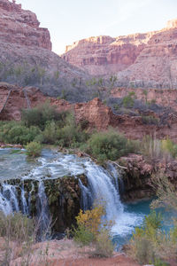 Scenic view of rock formations