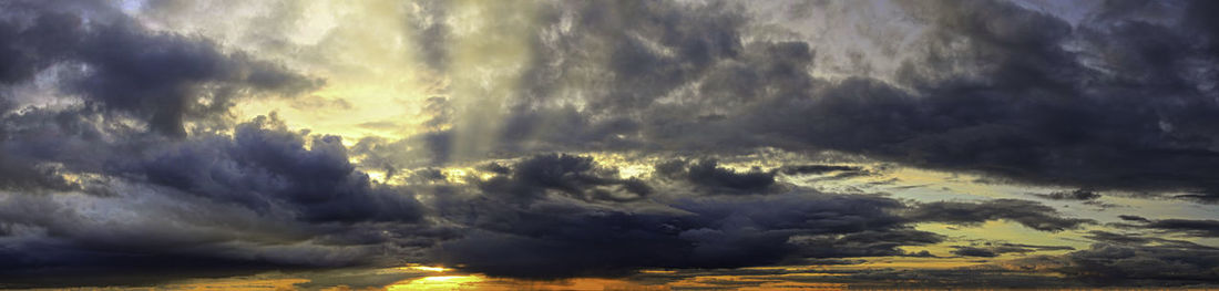 Low angle view of storm clouds in sky