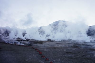 Scenic view of mountain against sky