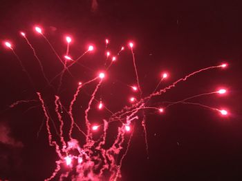 Low angle view of firework display