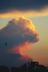 Scenic view of dramatic sky during sunset