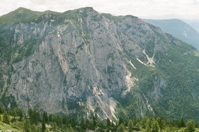 Panoramic shot of land and mountains