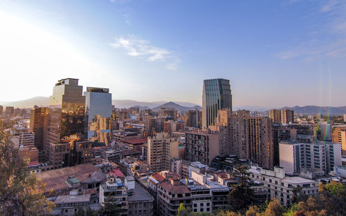 Aerial view of buildings in city