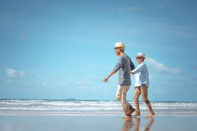 Senior couple at beach