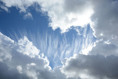 Low angle view of clouds in sky