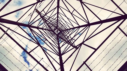 Low angle view of skylight