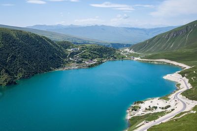 Beautiful lake kezeno-am in the mountains in summer