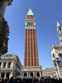 Low angle view of building against clear sky