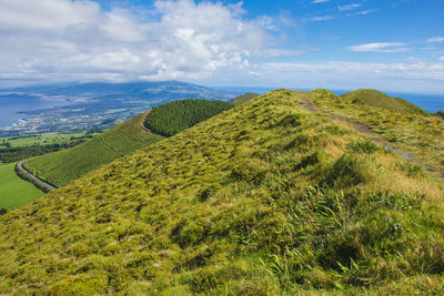 Scenic view of landscape against sky