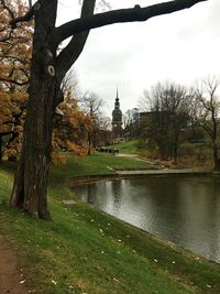 Scenic view of river against sky