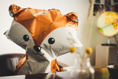 Close-up of stuffed toy on table