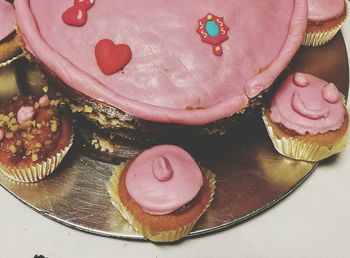 Close-up of cupcakes on plate