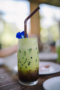 Close-up of drink on table