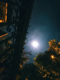 Illuminated sky at night