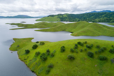 Upper cottonwood creek wildlife area with san luis reservoir in background near los banos california