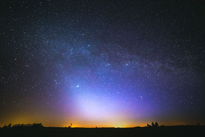 Low angle view of stars in sky at night