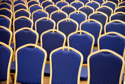 Full frame shot of empty chairs