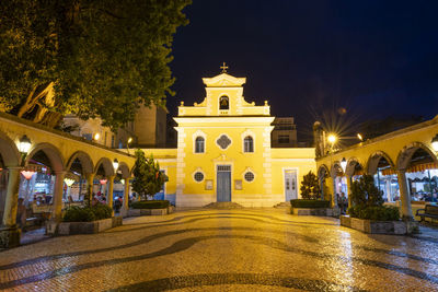 Chapel of st. francis xavier in the xharming village of coloane in macau