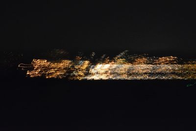 View of illuminated city at night