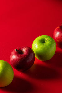 Close-up of apples on table