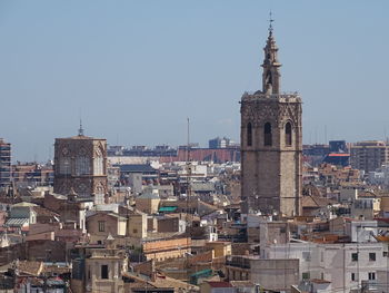High angle view of church in city