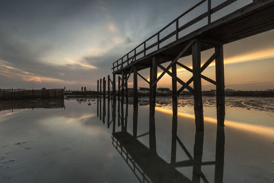 Kenjeran beach view in surabaya, indonesia