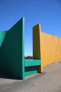 Building against clear blue sky