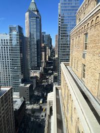 Low angle view of buildings in city