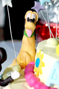 Close-up of cake on table