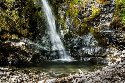 Close-up of waterfall