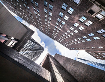Low angle view of buildings against sky
