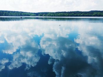 Reflection of clouds in lake