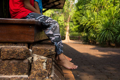 Man sitting on bench