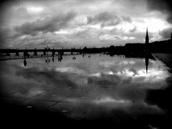 Reflection of clouds in water