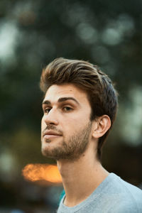 Close-up of young man