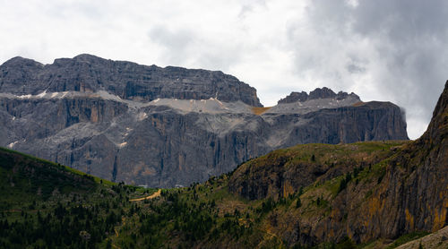 Scenic view of rocky mountains against sky